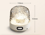 Rechargeable Water Ripple Projector Light with Bluetooth Speaker 16 Colour RGB Rotating Ocean Wave Night Lamp Remote Control for Bedroom Decor