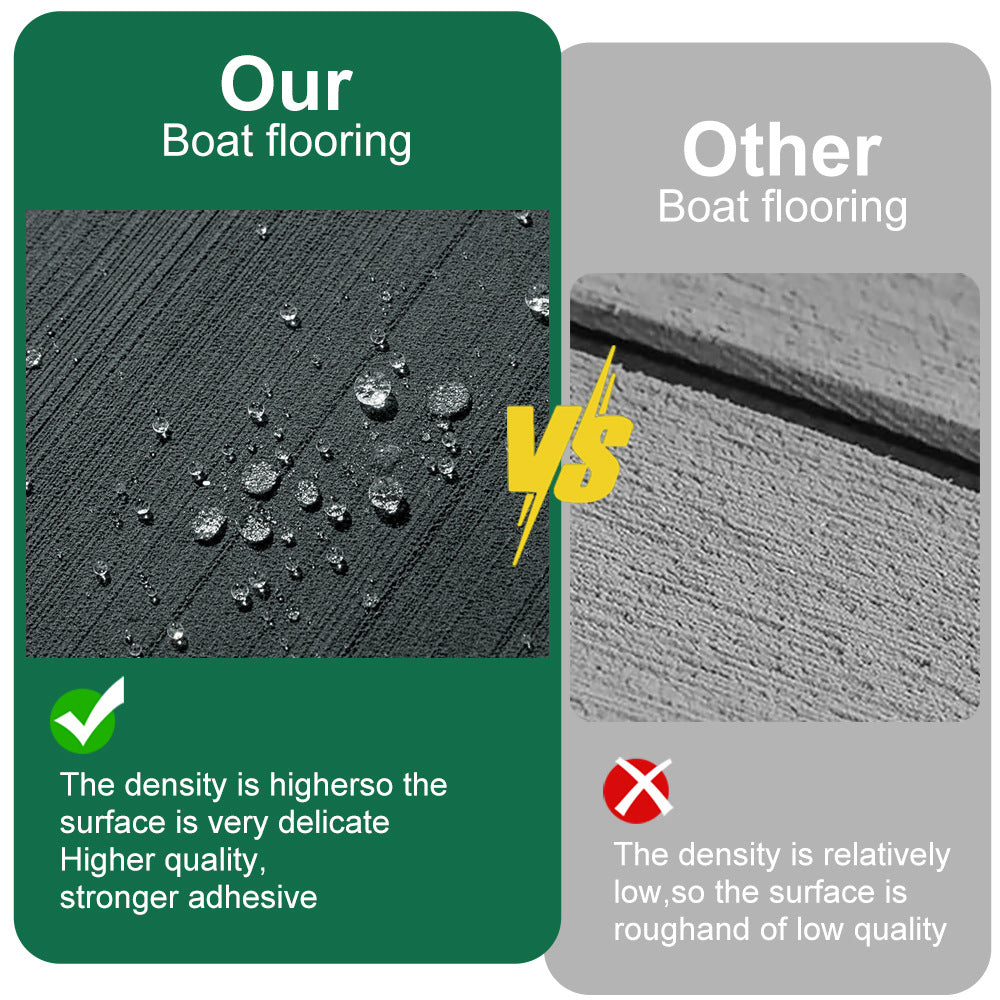 2400*300*6mm High Density EVA Foam Marine Flooring Flat Sheet Non-Grooved Self-Adhesive Boat Decking Mat Grey for Jet Ski Kayak & Fishing Boat