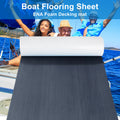 2400*1200*6mm High Density EVA Foam Marine Flooring Flat Sheet Non-Grooved Self-Adhesive Boat Decking Mat Grey for Jet Ski Kayak & Fishing Boat