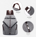 Brown Women's Vintage Canvas Backpack Casual Daypack Retro College School Bag Large Capacity Rucksack for Travel Work & Daily Use