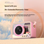 Orange Portable Mini Bluetooth Karaoke Speaker & Dual Microphone Set - Home KTV Gift for All Ages