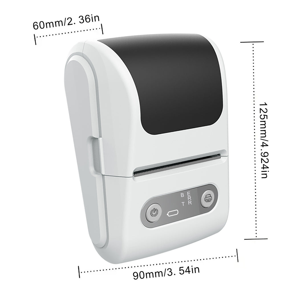 Black Portable Bluetooth Thermal Label Printer – Compact, Ink-Free Mini Label Maker for Home, Office, and Small Business Use in Australia