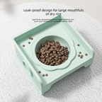 Purple Ceramic Raised Cat Bowl with Splash Proof Stand 250ml Elevated Pet Feeder for Kittens and Small Dogs Modular Interlocking Design