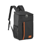 Black Large Capacity Insulated Cooler Backpack 20.5L Leakproof Thermal Lunch Bag Waterproof Soft Sided Cooling Rucksack for Camping Picnic Beach & Work