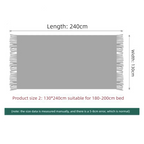 Khaki Nordic Knitted Throw Blanket with Tassels 130x230cm Soft Acrylic Diamond Pattern Sofa Cover Bed Runner and Travel Blanket