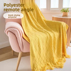Light grey Nordic Knitted Throw Blanket with Tassels 130x230cm Soft Acrylic Diamond Pattern Sofa Cover Bed Runner and Travel Blanket
