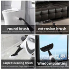 White Handheld Steam Cleaner 1050W High Pressure Chemical Free Cleaning Machine with 12 Piece Accessory Set for Kitchen Bathroom Car and Upholstery