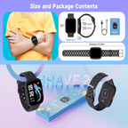 Pink Kids Smart Watch Fitness Tracker with Pedometer Heart Rate Monitor and 14 Sport Modes IP68 Waterproof Watch for Boys and Girls