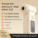 Black 4-in-1 Car Vacuum Cleaner and Tyre Inflator Portable Cordless Air Pump with LED Light and Digital Pressure Gauge
