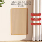 3-PCS Self-Adhesive Sisal Cat Scratching Mat Vertical Wall Mounted Scratcher Board for Furniture Protection(30cm*40cm)