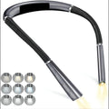 Grey Hands-Free USB Rechargeable Neck Reading Light 3 Colour Modes Flexible LED Book Lamp for Night Reading Knitting Repairing