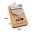 Sapphire blue forest deer 17 Key Kalimba Thumb Piano Solid Wood Portable Finger Piano for Beginners and Music Lovers Includes Tuning Kit and Bag for Australian Lifestyle
