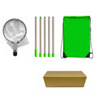 Green Telescopic Fruit Picker Tool with Stainless Steel Extension Pole Carbon Steel Head and Large Bag for Apples Peaches Oranges Australian Home Orchards(2.0m)