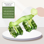2-Pcs Green Manual Roller Massager Handheld Full Body Relaxation Tool for Back Waist Legs Moon Car Design Ergonomic Deep Tissue Massage for Australian Homes