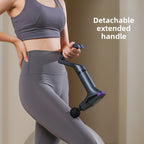 Yellow Professional Massage Gun with Extension Handle and Back Strap 12 Speeds Deep Tissue Muscle Relief for Home Gym and Australian Athletes