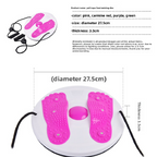 Rose red Magnetic Waist Twisting Disc with Resistance Bands Portable Fitness Board for Home Office Core Training 27.5cm Large Diameter