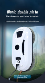 Smart Robot Window Cleaner - Automatic Glass Cleaning Washer with Remote Control - 2800Pa Suction & UPS Safety System - Includes 10 Microfibre Pads