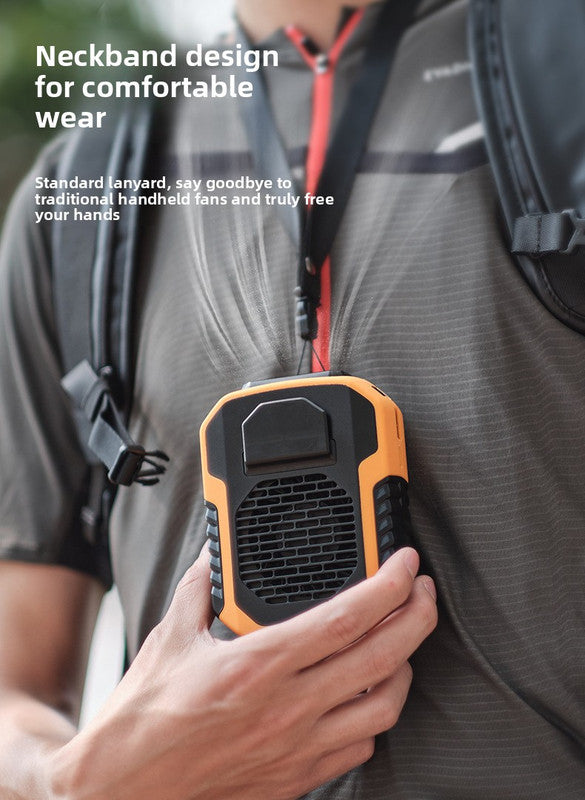Portable Waist Clip Fan 6000mAh Rechargeable Personal Air Conditioner with Power Bank Function Heavy Duty Wearable Belt Fan for Tradies Camping and Outdoor Work Green