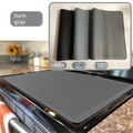Silicone Stove Top Cover 92x52cm Heat Resistant Electric Cooktop Protector Mat for Kitchen Benchtop and Laundry Dark gray