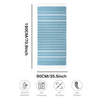3 Pack Turkish Style Beach Towel Set 90x180cm - Quick Dry Lightweight Large Peshtemal Bath Sheet with Tassels - Royal blue, Black & Green