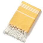 3 Pack Turkish Style Beach Towel Set 90x180cm - Quick Dry Lightweight Large Peshtemal Bath Sheet with Tassels - Rose red, Yellow & Light Yellow