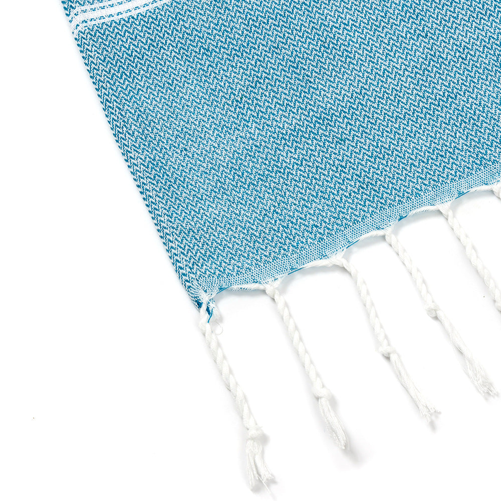 3 Pack Turkish Style Beach Towel Set 90x180cm - Quick Dry Lightweight Large Peshtemal Bath Sheet with Tassels - Emerald green, Light Gray & Pink