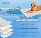 2 Pack Medium Dog Cooling Mat 91x58cm - Reversible Self Cooling & Warm Pet Bed Pad - Beige & Bipolar Blue Crate Liner for Breeds up to 20kg