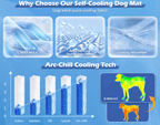 2 Pack Extra Large Dog Cooling Mat 150x101cm - Reversible Self Cooling & Warm Pet Bed Pad - Beige & Bipolar Blue Crate Liner for Giant Breeds up to 45kg