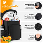 Large 45 Can Insulated Cooler Backpack for Picnic, Beach, and Camping in Australia - 36H Cooling, Waterproof Oxford Cloth, Gray