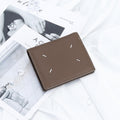 Women's Genuine Leather Bi-fold Wallet - Slim Short Purse with Coin Pocket & RFID Blocking - Soft Cowhide Minimalist Card Holder - Khaki