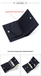 Women's Genuine Leather Bi-fold Wallet - Slim Short Purse with Coin Pocket & RFID Blocking - Soft Cowhide Minimalist Card Holder - Khaki