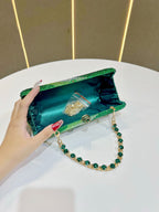 Luxury Black Rhinestone Evening Clutch Bag Women Crystal Sparkle Formal Purse with Chain Strap for Wedding Party Prom