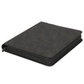 Premium Toploader Binder 9 Pocket 216 Capacity Trading Card Album Zippered PU Leather Storage Holder for Sports TCG & AFL Cards Black