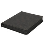 Premium Toploader Binder 9 Pocket 216 Capacity Trading Card Album Zippered PU Leather Storage Holder for Sports TCG & AFL Cards Black