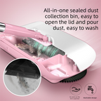 2-in-1 Manual Push Sweeper & Mop with Three Original Clothes - Handheld Floor Cleaner with Sealed Dustbin - Lightweight Cordless Design for Hardwood, Tile, and Marble Floors - Blue