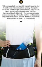 WRELS Trail Running Waist Belt - Lightweight Mesh Hydration Pack with Trekking Pole Holder - Anti-Bounce Phone Storage for Marathon & Hiking - Gray Size S (67-75cm)