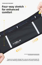 WRELS Trail Running Waist Belt - Lightweight Mesh Hydration Pack with Trekking Pole Holder - Anti-Bounce Phone Storage for Marathon & Hiking - Gray Size M (74-86cm)