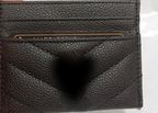 Genuine Leather Quilted Card Holder - Slim Chevron Wallet with 5 Slots - Minimalist Credit Card Case for Men & Women - Black (10.5cm x 8cm)