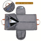 Convertible Travel Garment Bag Large Duffel Suit Carrier with Shoe Compartment & Hidden Backpack Straps Waterproof  Light Pink