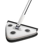 Large 35cm Triangle Cleaning Mop with Extra Long 188cm Reinforced Handle Window Squeegee & 2 Microfibre Pads for High Ceilings