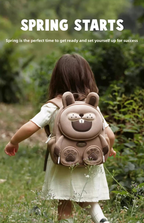 Cute 3D Rabbit Kids Backpack Bucktooth Bunny School Bag Lightweight Neoprene Style with Chest Strap Breathable Mesh Back for Kindergarten Preschool Travel Beige