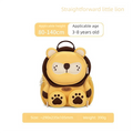 Cute 3D Lion Kids Backpack Yellow Animal School Bag Lightweight Neoprene Style with Chest Strap Breathable Mesh Back for Kindergarten Preschool Boys Girls