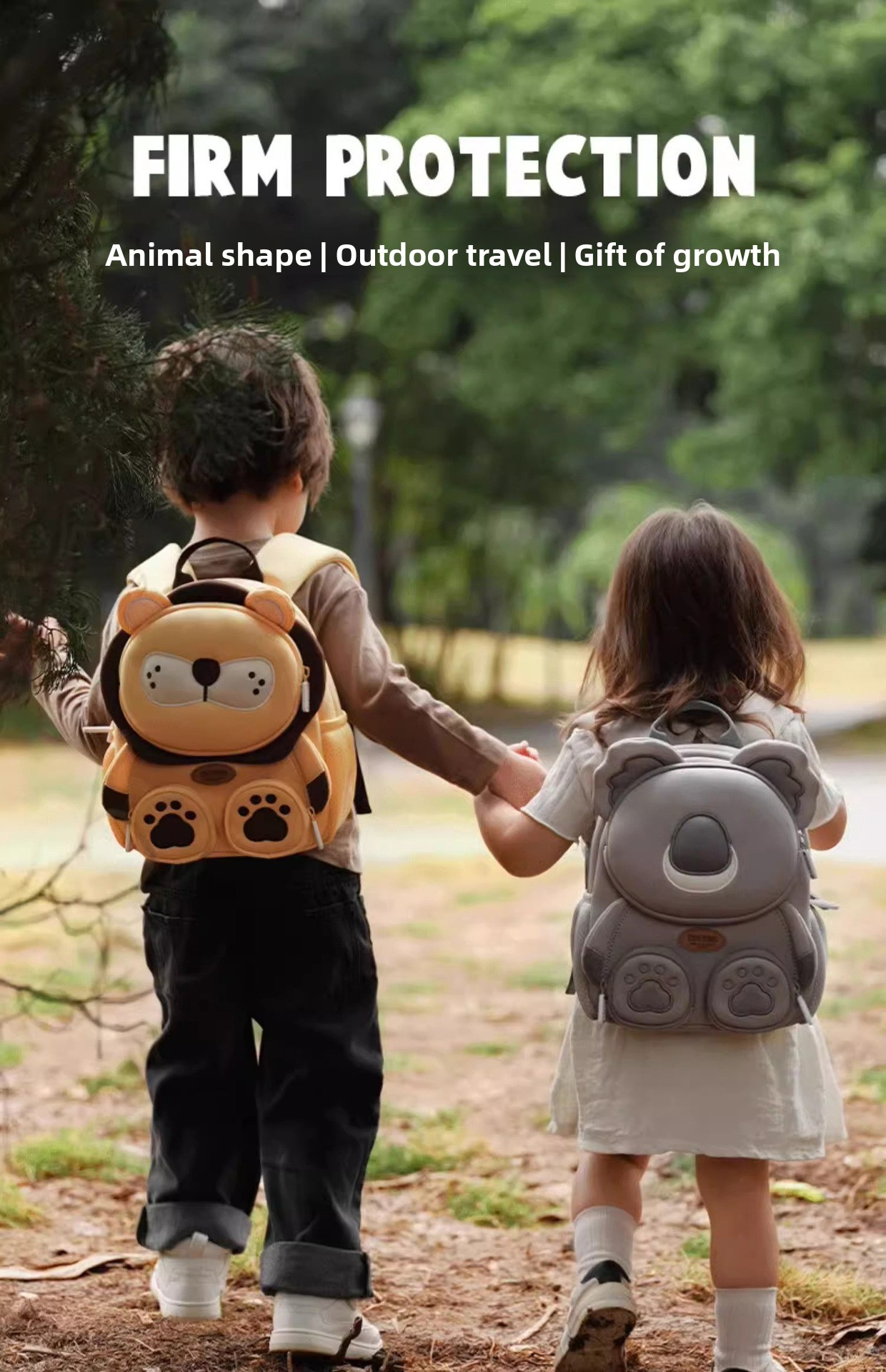 Cute 3D Lion Kids Backpack Yellow Animal School Bag Lightweight Neoprene Style with Chest Strap Breathable Mesh Back for Kindergarten Preschool Boys Girls