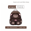 Cute 3D Sheep Kids Backpack Dark Brown Animal School Bag Lightweight Neoprene Style with Chest Strap Breathable Mesh Back for Kindergarten Preschool Travel Boys Girls