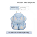 Cute 3D Elephant Kids Backpack Blue Animal School Bag Lightweight Neoprene Style with Chest Strap Breathable Mesh Back for Kindergarten Preschool Boys Girls