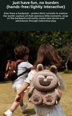 Cute 3D Koala Kids Backpack Grey Animal School Bag Lightweight Neoprene Style with Chest Strap Breathable Mesh Back for Kindergarten Preschool Boys Girls