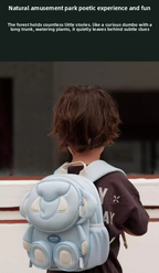 Cute 3D Koala Kids Backpack Grey Animal School Bag Lightweight Neoprene Style with Chest Strap Breathable Mesh Back for Kindergarten Preschool Boys Girls