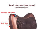Electric Shiatsu Massage Pillow with Heat - Dual Button Deep Kneading Neck & Back Massager - Adjustable Speed & Direction Car Home Cushion - Brown