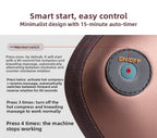 Cordless Rechargeable Shiatsu Massage Pillow - 8 Node Deep Kneading Neck & Back Massager with Heat - Wireless Portable Cushion for Home Car & Travel - Black