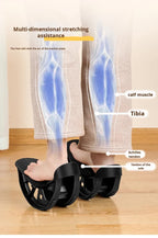 2 PCS Dual Foot Rocker with Connecting Bar - Calf & Ankle Stretcher System for Plantar Fasciitis Relief - Linked Incline Board with Stabiliser Axis - Heavy Duty Blue